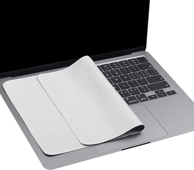 2 Pack Microfiber Liner Cleaning Cloth with Screen Keyboard Imprint Protection for MacBook Pro/AIR 13" 14" 2018-2025, Keyboard Protector Compatible MacBook Air 13 M4 M3 M2 M1/MacBook Pro 14 (M5- M1)