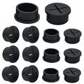 Desk Grommet, 3/4 in 20 mm Silicone Rubber Grommets, Black Desk Hole Cover for Cables, Flexible Wall Cord Pass Through Grommet for Office Table Computer Home Furniture Wire Organizer-15 Pcs