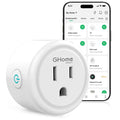 GHome Smart Plug, WiFi Smart Plugs Work with Alexa and Google Home, Smart Outlet Timer with APP Remote Control, 2.4GHz Wi-Fi Only, No Hub Required, ETL FCC Listed, White
