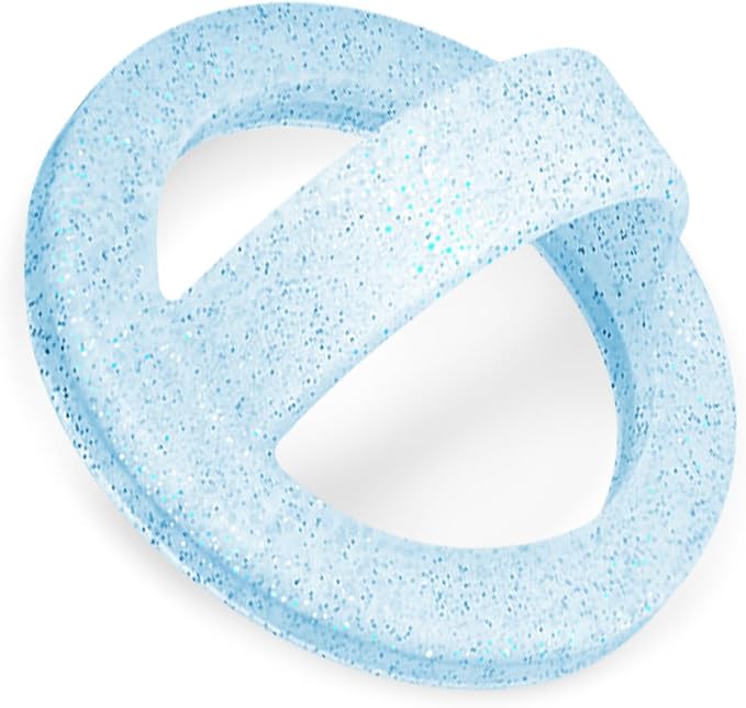 Magnetic Silicone Ring Grip Phone Holder, Loop Grip Phone Holder,Magnetic Phone Loop,Magsafe Phone Grip,Compatible with Magsafe for iPhone 16/15/14/13/12 Series (Blue Sparkle)