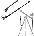 Accsoon Camera Slider Support Arm(2 Arms in), Adjustable Tripod Stability Arm for Increasing Stability in Aluminum Alloy Extendable Pole for Slider Rail Track with C Clamp and Ballhead