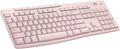 Logitech K270 Wireless Keyboard for Windows, 2.4 GHz Wireless, Full-Size, Number Pad, 8 Multimedia Keys, 2-Year Battery Life, Compatible with PC, Laptop - Rose