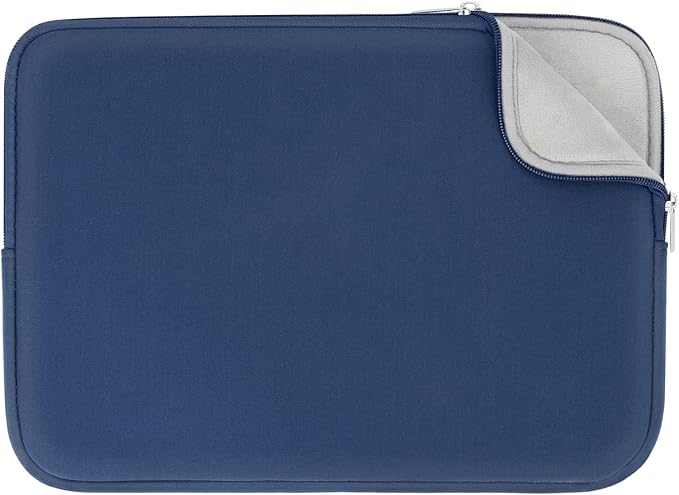 RAINYEAR 15.6 Inch Laptop Sleeve Protective Case Soft Lining Zipper Cover Padded Carrying Bag Compatible with 15.6" Notebook Computer Ultrabook Chromebook (Navy Blue, Upgraded Version)