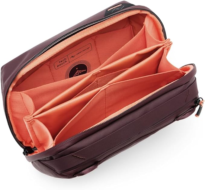 Peak Design Tech Pouch, Eclipse, Electronics Organizer for Travel or Everyday Carry, Origami-Style Storage, Cable Pass-Through, Weatherproof Recycled Nylon, Gear Carry Bag for Men and Women