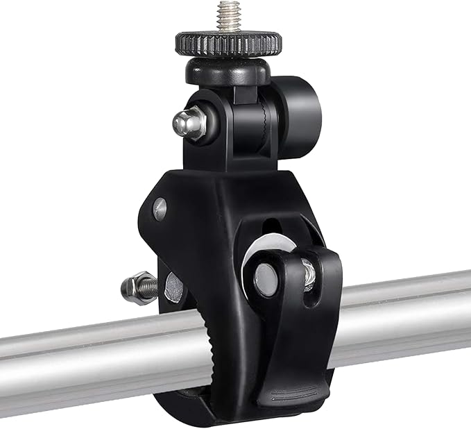 Camera Super Clamp with 1/4"- 20 Threaded Head Compatible for LCD Monitor,DSLR Cameras,DV,Flash Light,Studio Backdrop,Bike, Microphone Stands, Music Stands,Tripod, Motorcycle,Rod Bar