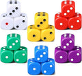 18 Pcs Casino Theme Party Dice Large Opaque Jumbo Acrylic D6 Dice for Casino, Craps, Table Games and Board Games (30 mm,Classic Color)