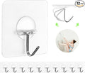 Adhesive Hooks for Hanging Heavy Duty Wall Hooks Self Adhesive Towel Coat Hooks Waterproof Transparent Hook for Bathroom Shower Kitchen Keys Door Outdoor Home Improvement Utility Hook 12 Pack