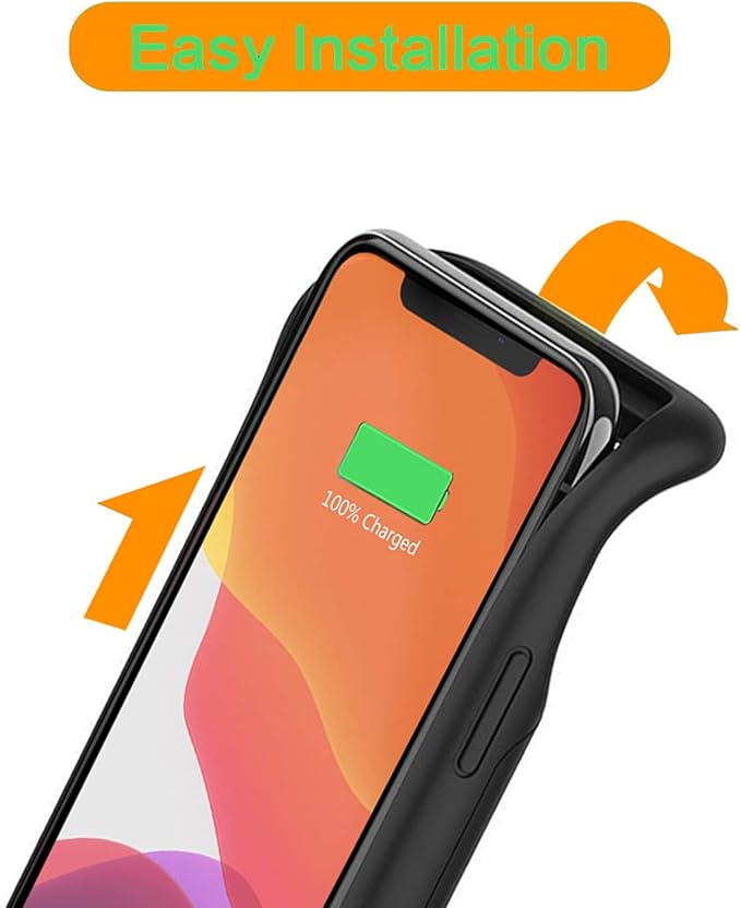 Battery Case for iPhone 11 Pro Max, 10000mAh Ultra Thin Portable Protective Smart Charging Case Compatible with iPhone 11 Pro Max (6.5 inch) Rechargeable Extended Battery Charger (Black)