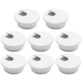 Desk Grommet 1-1/2" (38 mm), Desk Cord Hole Cover, Cable Grommet ABS Plastic, Desk Hole Grommet for Office and Home Table Cable, Detachable Cable Cord Organizer (White 8 Pcs)