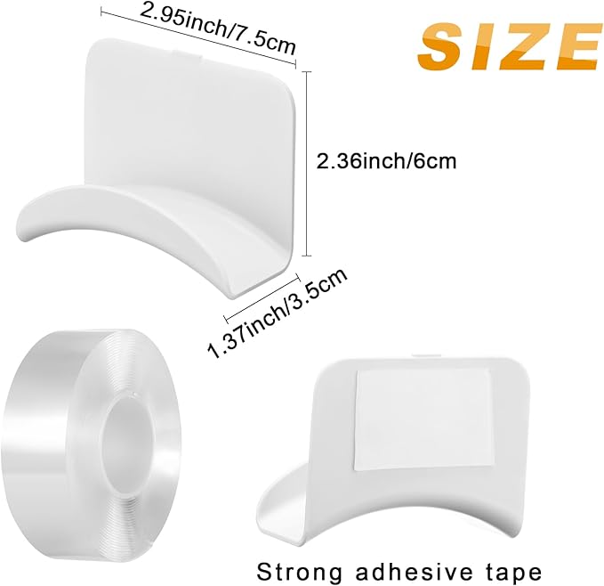 12 Pcs Headphone Wall Hangers Adhesive Gaming Headset Holder Hooks for Wall Mount Strong Universal Stand Hooks for Most Headphone Controller, Hat, Baseball Caps, Closet, Door (White)
