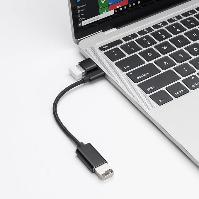 BORLTER CLAMP USB C to USB 2.0 Adapter, Type-C OTG Cable [2 Pack] USB Type C Male to USB Female Adapter, USB-C Adapter for MacBook 2019/2018/2017,iPad,Samsung Galaxy and More