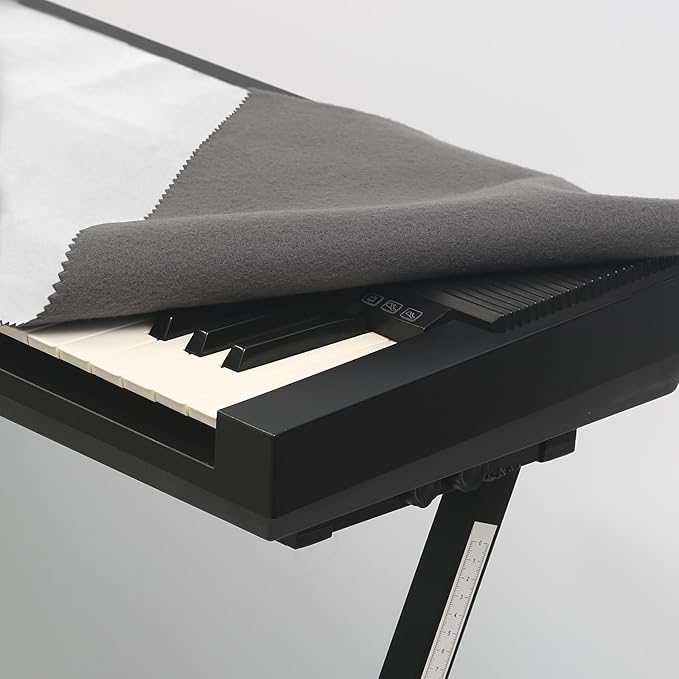 Piano Keyboard Cover 88 Keys,Piano Keyboard Dust Cover,Premium Protection for Electronic Keyboards ,Dirt-Proof, Light Luxury Design-white