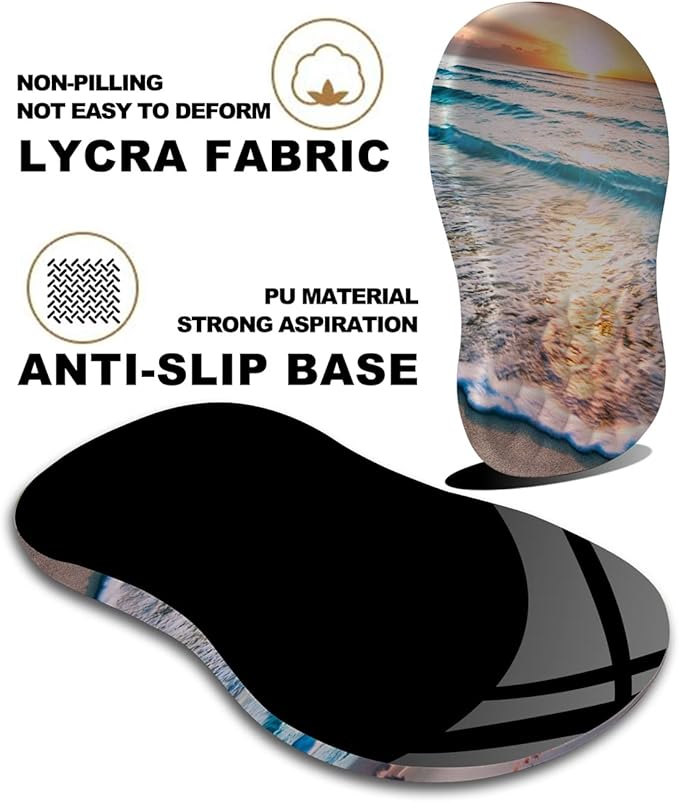 Mouse Pad Wrist Support, Ergonomic Mouse Pad with Massage Dot, Comfortable Computer Mouse Pad for Laptop, Wrist Rest Pain Relief Mousepad with Non-Slip PU Base for Office & Home, 12 x 8 in