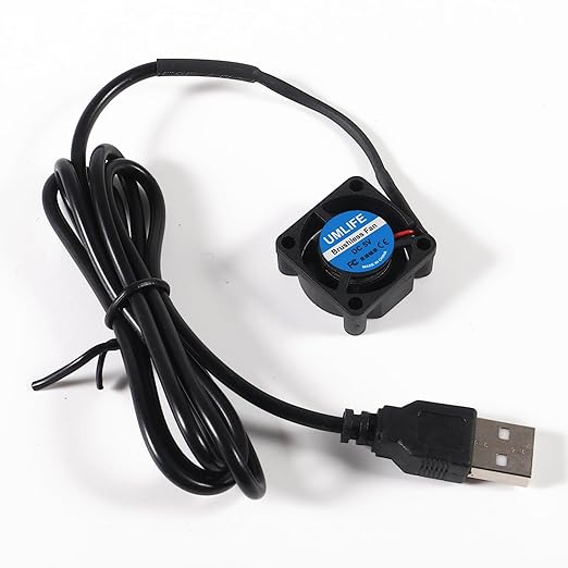 UMLIFE 4pcs USB 5V DC Fan 2510 Small 2 pin Cooling Cooler Computer 25mm X 10mm (25x25x10)