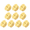 10Pcs Desk Grommet, 1" (25mm) Yellow Silicone Cord Hole Cover, Flexible Rubber Wire Grommets, Wall Grommets for Cables Management, Table, Countertop, Cabinets and Furnitures Wire Organizer
