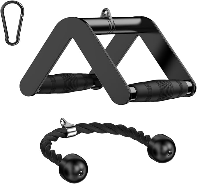Cable Machine Attachment for Home Gym, Tricep Press LAT Pull Down Attachment, Cable Machine Accessories, Tricep Press Down Cable Attachment for Weight Fitness Multiple Options