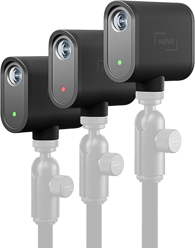 Logitech for Creators Mevo Start 3-Pack Wireless Live Streaming Cameras, for Multi-Camera HD Video,App Control and Stream via Smartphone or Wi-Fi