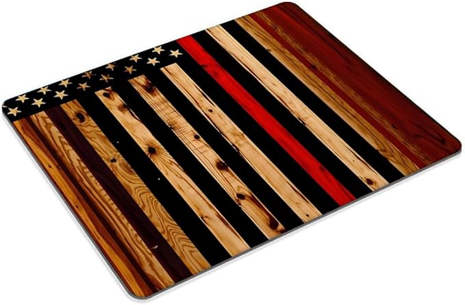 Wood American Flag Mouse pad Customized Mousepad Non-Slip Rubber Base Mouse Pads for Computers Laptop Office Desk Accessories Mouse pad