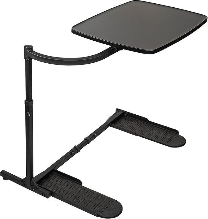 Stander Wonder Tray, Adjustable Swivel Table, Large Laptop Stand, Couch Desk, Side Tables & Gaming Bench, TV-Trays for Eating on Couches, Chairs, Recliners, Black
