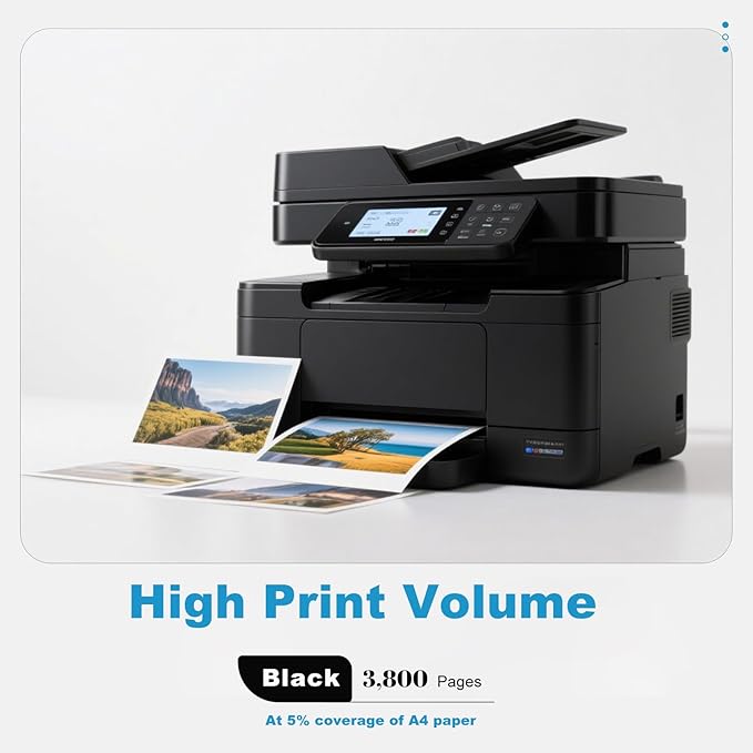 High Yield 55B1000 Black Toner Cartridge [with New Chip] MS331 Toner Replacement for MS331dn MS431dn MS431dw MX331adn MX431adn MX431adw MX432adwe Printers Toner (3,800 Pages)