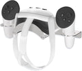 VR Wall Mount Aluminum Alloy,VR Headset Wall Mount Storage Stand Hook Compatible with Meta Quest 3/Quest Pro/Quest 2,Quest 3 Stand with 2 Storage Way,Desk Space Saving(Silver)