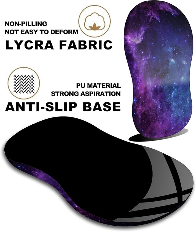 Mouse Pad Wrist Support, Ergonomic Mouse Pad with Massage Dot, Comfortable Computer Mouse Pad for Laptop, Wrist Rest Pain Relief Mousepad with Non-Slip PU Base for Office & Home, 12 x 8 in
