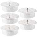 HYCC 5 Pack 2-3/8 Inch Flexible Desk Grommet,Organize Wires and Cables on Office Equipment, Computer Components, Entertainment Systems Effectively - Color: White