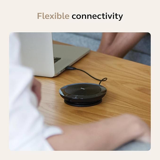 Jabra Speak 510 (2025 Edition) Portable, USB or Wireless Bluetooth Speaker Meetings and Calls with Crystal-Clear Sound, Works with Microsoft Teams, Black