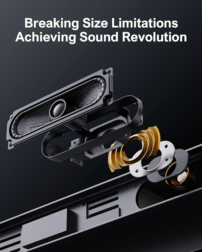 ULTIMEA Sound Bars for Smart TV with Dolby Atmos, 3D Surround Sound System for TV Speakers, 2.1 Soundbar for TV with Subwoofer, Bass Boost, Peak Power 190W, HDMI eARC, Nova S50, 2024 Upgrade
