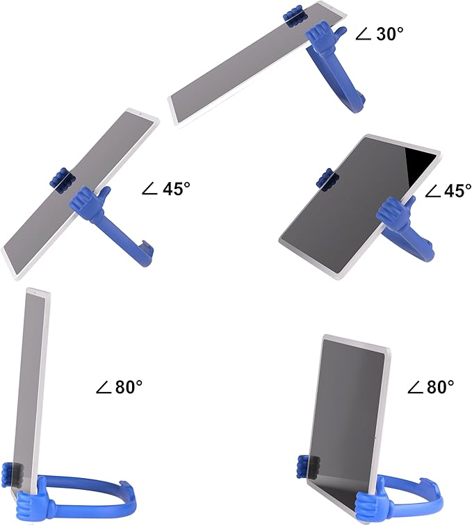 Honsky Thumbs Up 2 Pack Tablet Stands, Compatible with iPad, Samsung Galaxy, iPhone Pro Max, Universal Cute, 2 Pack Blue