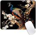 Square Mouse Pad Colorful Peacock on a Tree Branch-1,Gaming Mouse Pads for Desk,Soft Computer Waterproof Non-Slip Mouse Mat