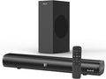 Sound Bars for TV with Subwoofer 2.1 CH 120W Soundbar for TV, for PC, Gaming, Surround Sound System TV Sound Bar Speakers, Home Theater with Bluetooth, HDMI, AUX, USB, Opt Connection, 16 Inch, MF604S