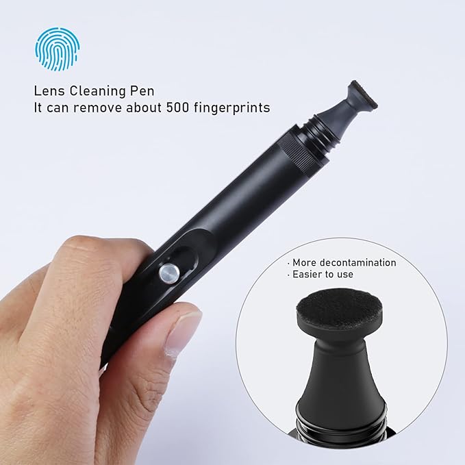 VSGO Professional Lens Cleaning Pen, Double-Ended Lens Brush with Soft Brush and Nano Optical Carbon for Camera, Optical Lenses, and Glasses(V-P01E)