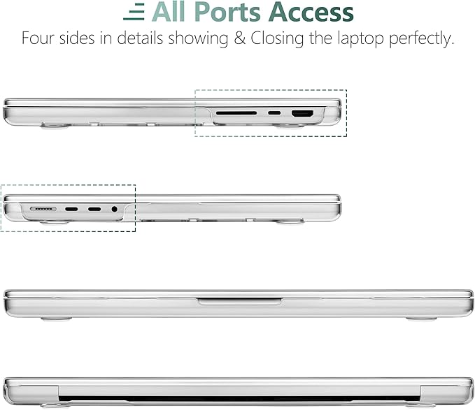 DONGKE for M4 MacBook Pro 16 Inch Case 2024 2023 2021 A3403 A3186 M3 A2991 M2 A2780 M1 A2485 Pro/Max Chip, Plastic Hard Shell Case & Keyboard Cover for Mac Pro 16 with Touch ID, Lavender Flowers