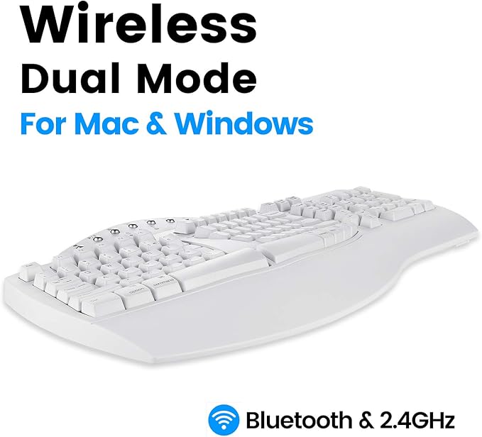 Perixx Periboard-612 Wireless Ergonomic USB Split Keyboard, US English Layout