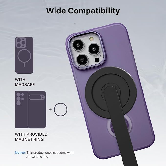 PHOPIK 35" Magnetic Selfie Stick Phone Tripod, Extendable Phone Tripod with Cold Shoe and Remote,Compatible with iPhone/Android/Sport Camera Perfect for Video Recording/Selfies/Insta360 x5（Black）