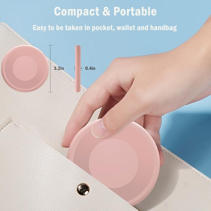 Multi USB C Adapter Kit, Charging Cable Case USB C to Type C/Micro/USB A Converter Contains Card Storage,Phone Holder, Tray Eject Pin for Traveling(Pink)