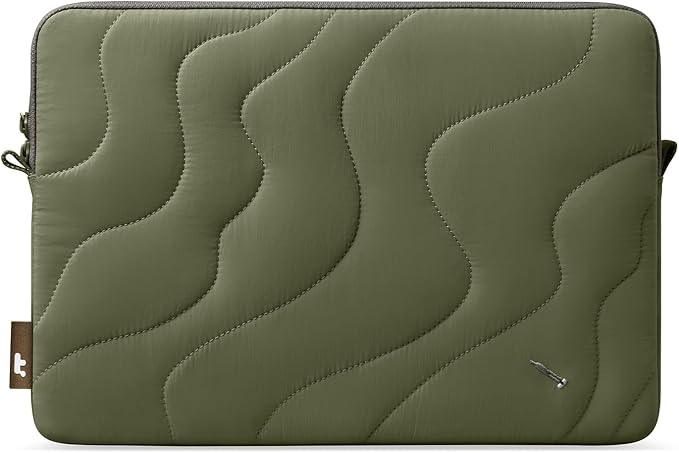 tomtoc 360 Protective Puffy Laptop Sleeve for 16-inch MacBook Pro M4/M3/M2/M1 Pro/Max A3403 A3186 A2991 A2780 A2485 2024-2019, Quilted Design Soft Cute Puffer Bag Computer Case for Dell XPS 16 Laptop