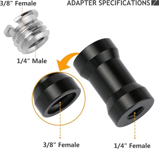 24 Pcs Camera Screw Adapter Set - 1/4 to 3/8 Tripod Mount Converter for Camera, Monopod, Ballhead, Flash Light Stand