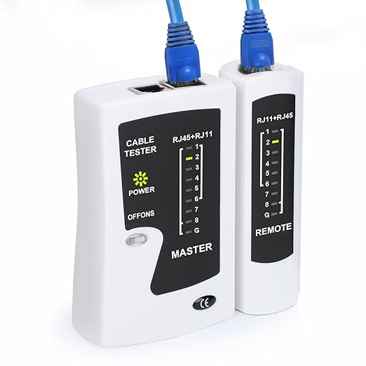 RJ45 Cable Tester Network Cable Tester Ethernet Wire Test Tool for LAN Phone RJ45 RJ11 RJ12 Cat5 Cat5e Cat6 Cat6a Cat7 UTP/Shield Cable