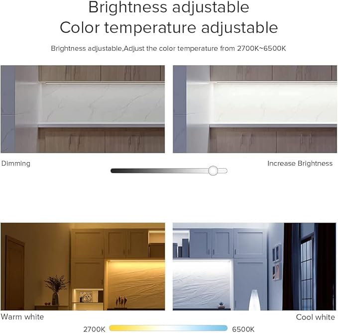 BTF-LIGHTING WR02RF Wireless 2.4G RF 4 Zones CCT Color Temperature LED Strip Wall Mounted Smart Panel Remote Powered by 2XAAA Batteries 3V Work with WB5 LM052 LM053 C02RF C02W C01RF C01W Controller
