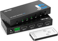 HDMI Switch 3 in 1 Out 4K@60Hz, 3 Ports HDMI Switcher Selector with Remote, Support HDCP 2.2 HD R 10+ Dolby Vision/Atmos 18Gbps CEC for Apple TV Game PC PS4 5 Pro Xbox Roku