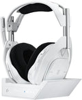 Logitech G Astro A50 X Omni-Platform Wireless Gaming Headset + Base Station for PS5, Xbox, PC: PLAYSYNC Video & Audio Switcher, HDMI 2.1 4K 120Hz VRR, <24 bit/48 kHz, 24hr Battery, 2.4GHz & BT - White