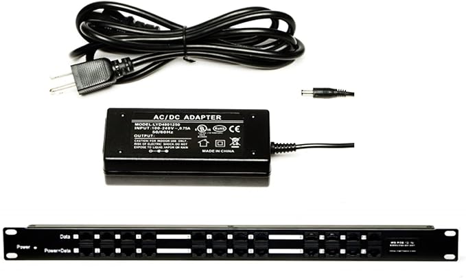 PoE Texas POE-12-24v60w | 12 Port Passive PoE Injector - Power Over Ethernet with 24 Volt 60 watt Power Supply for Ubiquiti, Mikrotik and Similar Devices