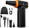 K&F CONCEPT Long-Lasting Compressed Air Duster, 8000mAh-150min Endurance| 150000RPM|LED Light|3 Gear Adjustable|Rechargeable Brushless Motor|for Computer, Keyboard, Car, Home