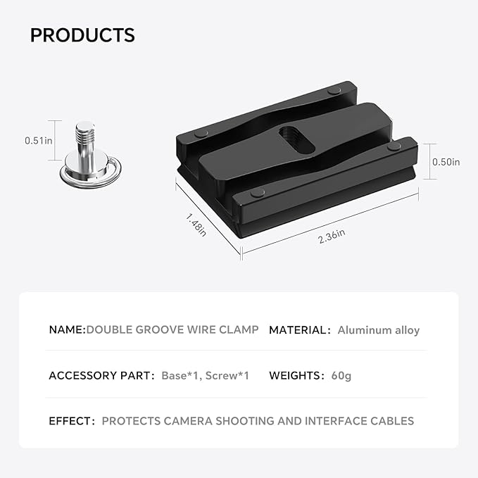 Camera Cable Lock Clamp,DSLR Camera Digital USB Cable Lock Clip Clamp HDMI Protector DSLR Cable Clamp smallrig Tool