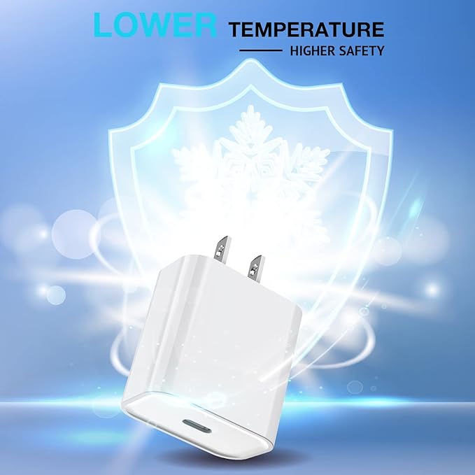Fast Charging for iPhone 16 15 Charger,2Pack 20W USB C Wall Charger Travel Plug Block iPhone 15 Charging Cable for iPhone 16/16 Pro/16 Pro Max/16 Plus/15/15 Pro/15Pro Max/iPad Mini6/iPad Air4/iPad Pro