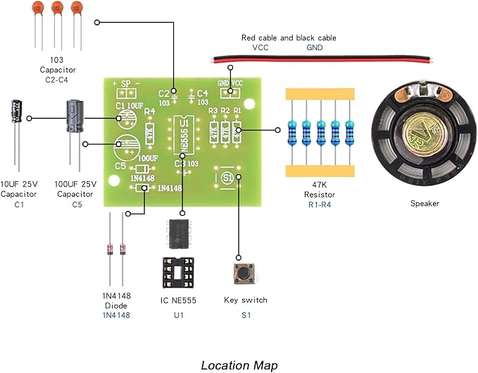 Soldering Practice Kit - DIY Electronic Doorbell Soldering Kit (Suitable for Home Installation + STEM Education), An Entry - level Electronic Production Kit for Beginners