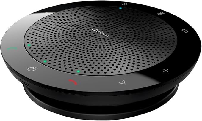 Jabra Speak 510 (2025 Edition) Portable, USB or Wireless Bluetooth Speaker Meetings and Calls with Crystal-Clear Sound, Works with Microsoft Teams, Black