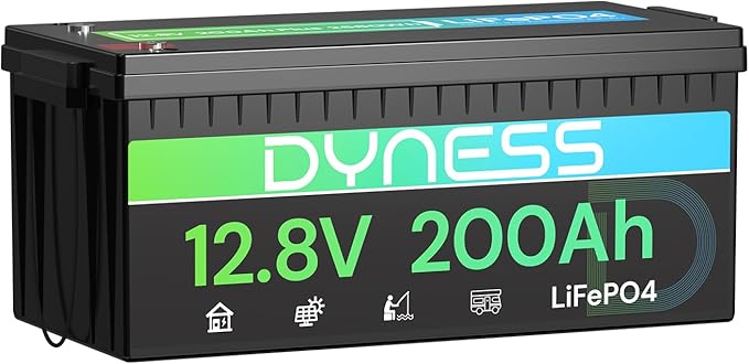 12V 200Ah PLUS LiFePO4 Battery, Max. 2560Wh Power, 12.8V LiFePO4 Battery Upgrade 200A BMS with Low-Temp Protection, 4000+ Deep Cycles 12V Lithium Battery Perfect for RV, Solar System, Off-Grid
